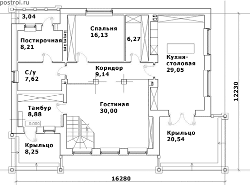 Проект E-262-1K - 1-й этаж