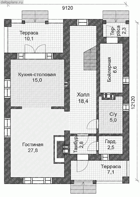 Проект U-136-1P - 1-й этаж