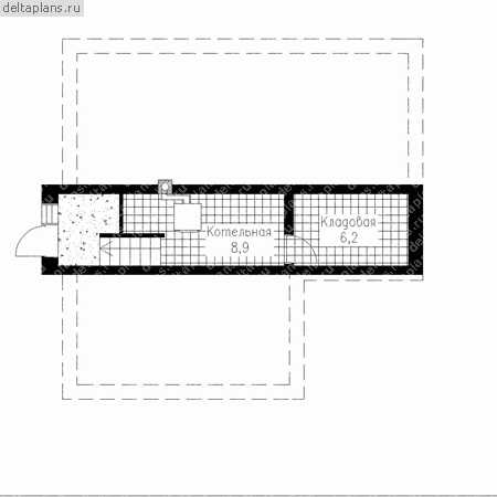 Проект дома M-140-1P - Цокольный этаж