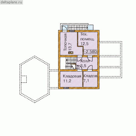Проект N-246-1D - Цокольный этаж
