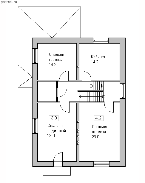 Проект N-198-1K - 2-й этаж