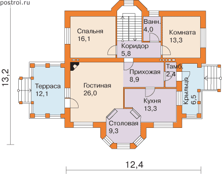 Проект M-324-1K - 1-й этаж