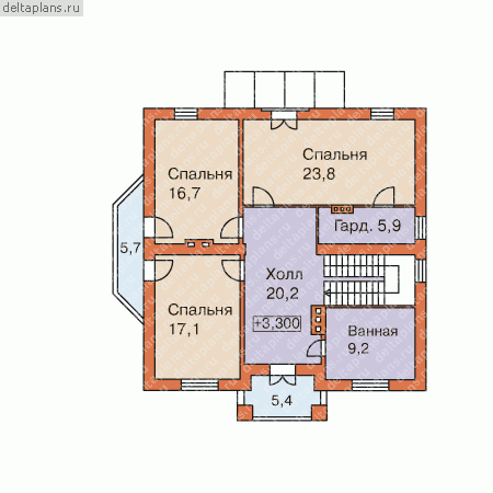 Проект O-249-1K - 2-й этаж