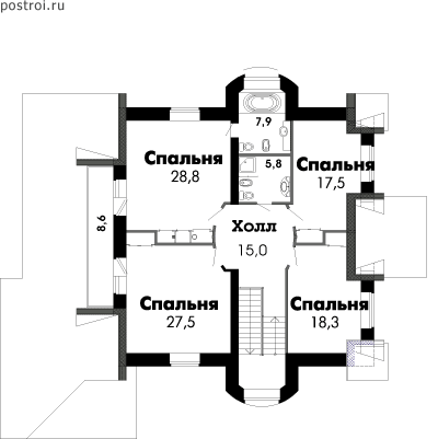 Проект V-274-1P - 2-й этаж