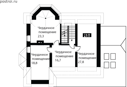 Проект O-358-1K - Мансардный этаж