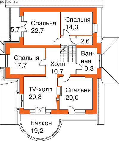 Проект S-381-1K - 2-й этаж