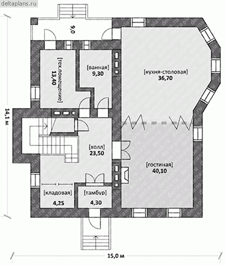 Проект M-266-1P - 1-й этаж