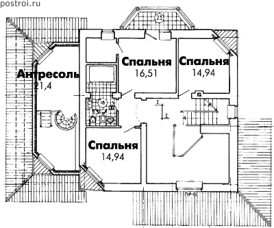 Проект V-352-1P - 2-й этаж