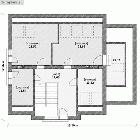 Проект M-271-1P - Мансардный этаж