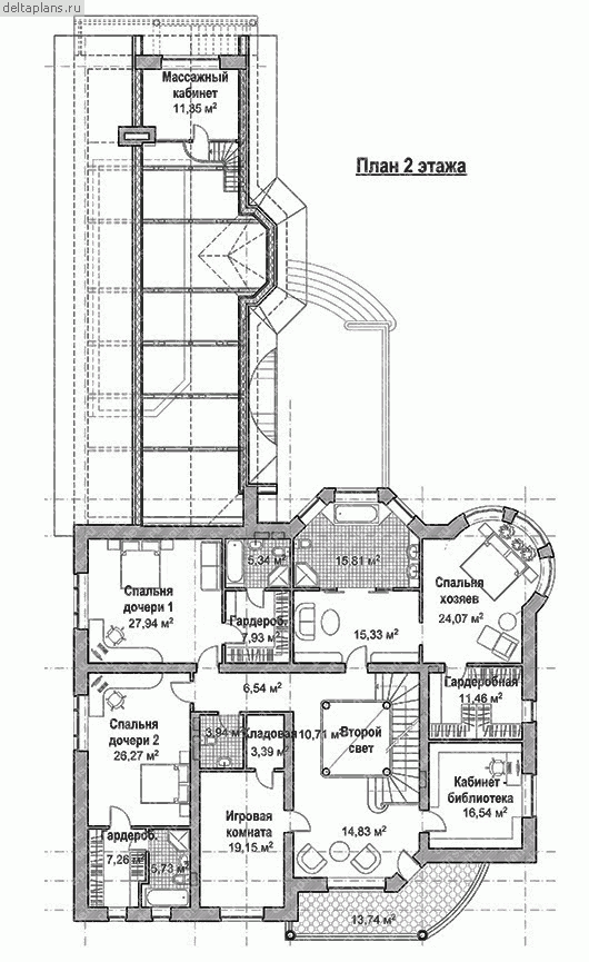 Проект S-1080-1K - 2-й этаж