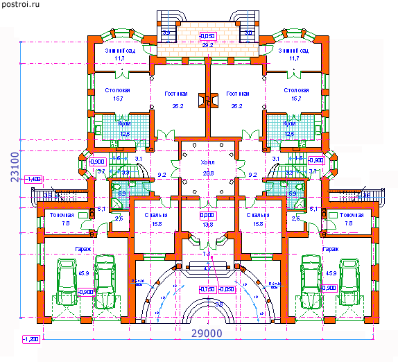 Проект S-856-1K - 1-й этаж