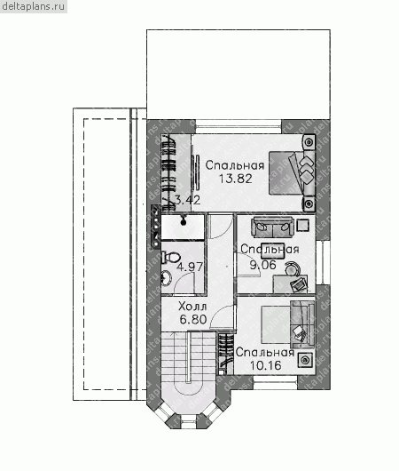 Проект N-124-1P - 2-й этаж