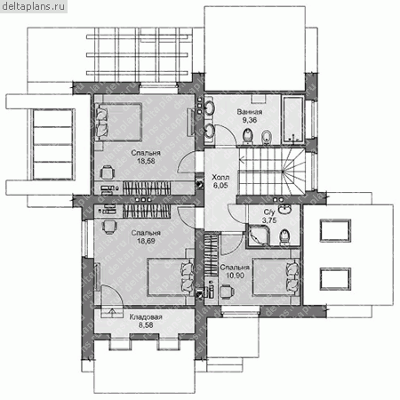 Проект M-196-1K - Мансардный этаж