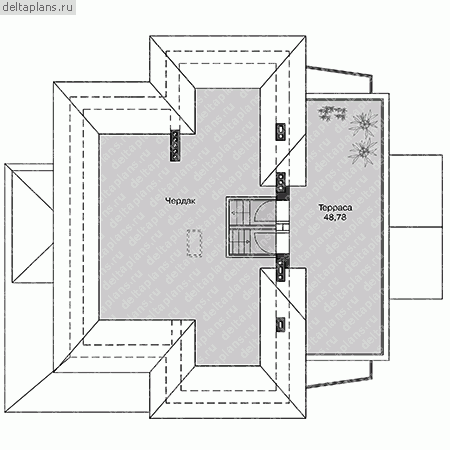Проект E-412-1K - Мансардный этаж