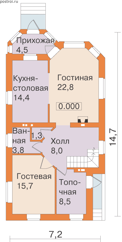 Проект T-151-1K - 1-й этаж