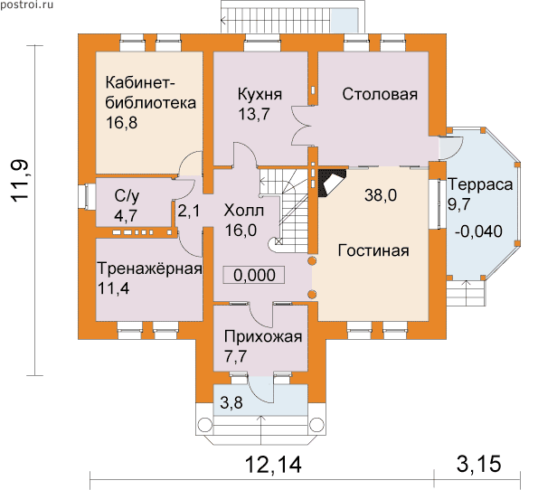 Проект S-320-1K - 1-й этаж