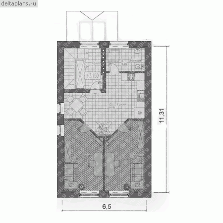 Проект A-145-1K - Мансардный этаж