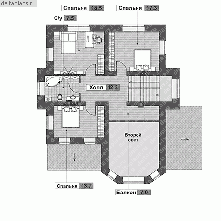 Проект G-194-1K - 2-й этаж