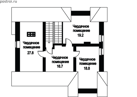Проект O-184-1K - Мансардный этаж
