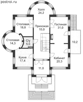 Проект G-453-1K - 2-й этаж