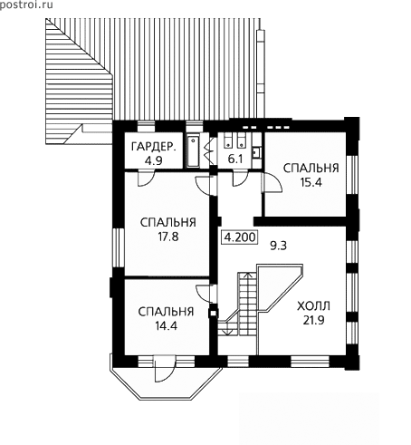 Проект V-207-1P - 2-й этаж