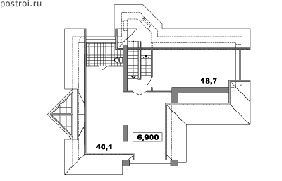 Проект дома V-458-1P - Мансардный этаж