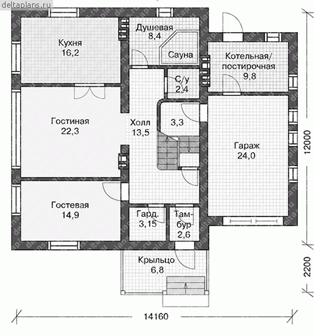 Проект U-240-1P - 1-й этаж