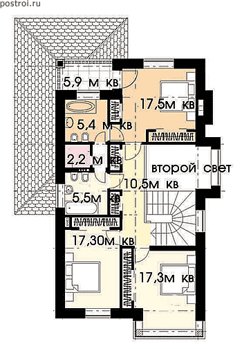 Проект R-180-1K - 2-й этаж