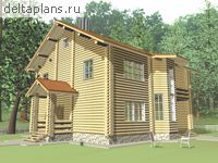 Проект деревянного дома A-123-1D - стоимость строительства