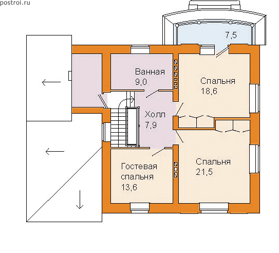 Проект V-263-1P - 2-й этаж