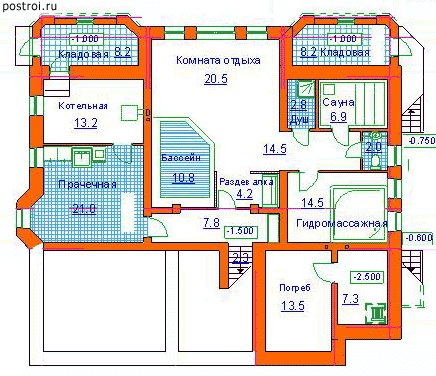 Проект S-576-1K - Цокольный этаж