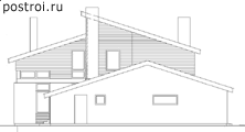 Проект дома M-211-1P - Левый фасад