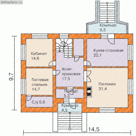 Проект V-374-1K - 1-й этаж