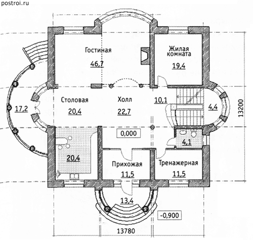 Проект S-541-1K - 1-й этаж