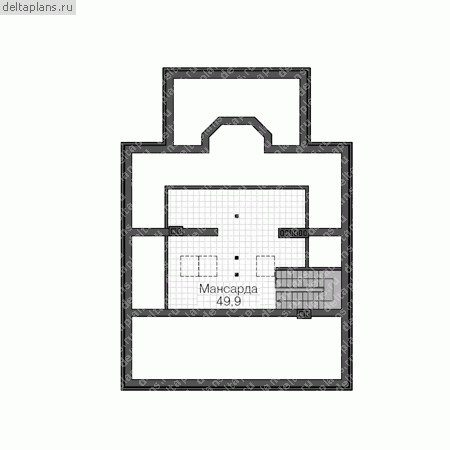 Проект U-366-1P - Мансардный этаж