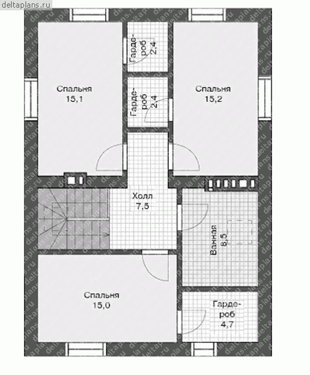 Проект U-142-1P - Мансардный этаж