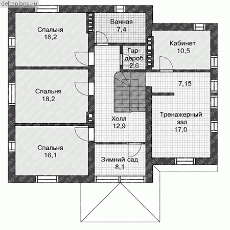 Проект U-240-1P - Мансардный этаж