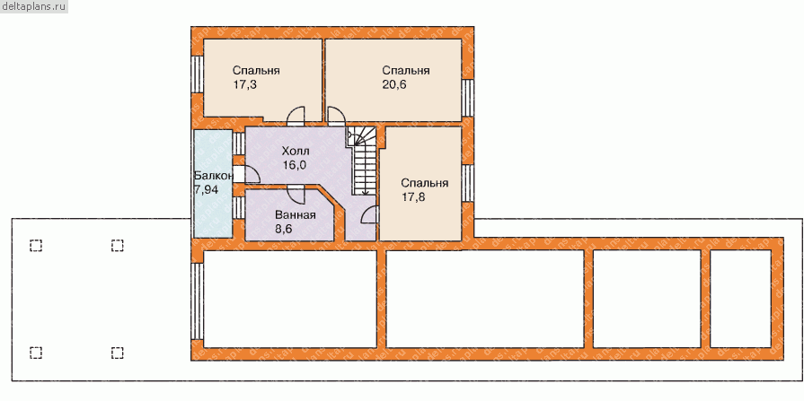 Проект C-259-1P - Мансардный этаж
