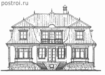 Проект дома L-384-1P - Передний фасад