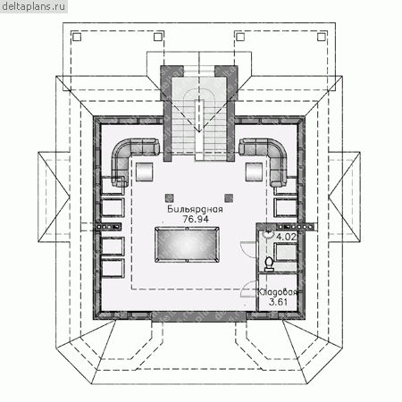 Проект T-371-1P - Мансардный этаж