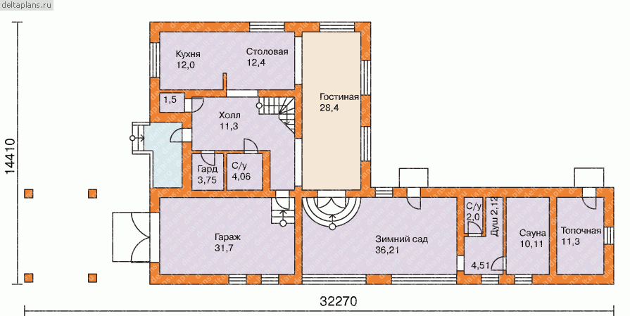 Проект C-259-1P - 1-й этаж