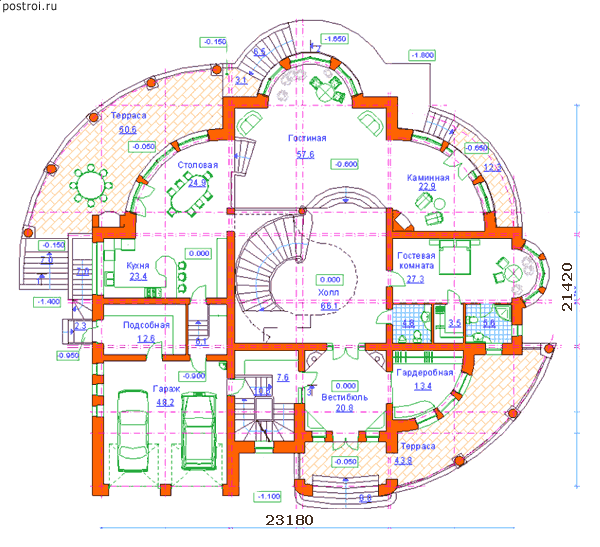 Проект S-1270-1K - 1-й этаж