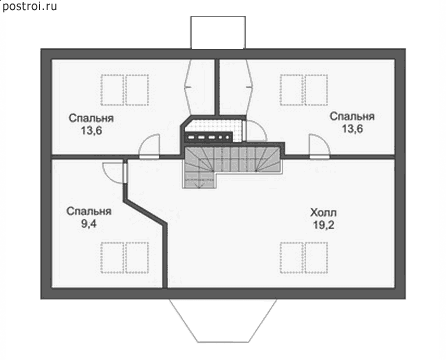 Проект дома C-142-1P - Мансардный этаж