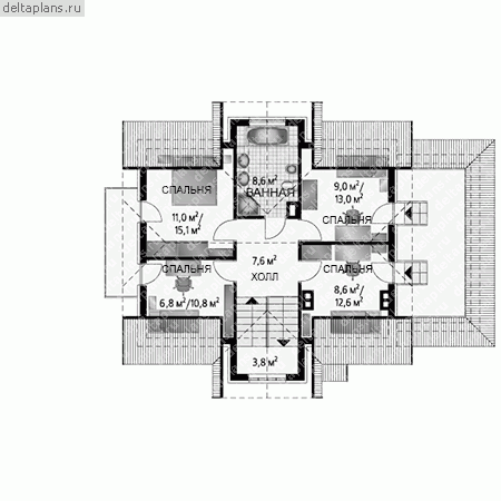 Проект A-279-1K - Мансардный этаж