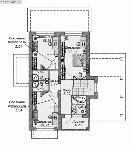 Проект M-219-1P - 2-й этаж