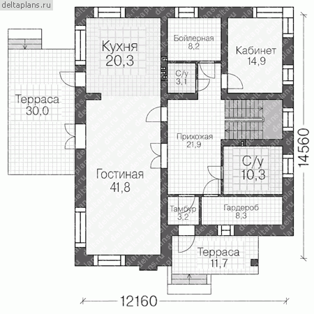 Проект U-265-1K - 1-й этаж