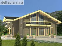Проект деревянного дома D-230-1D - стоимость строительства
