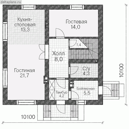 Проект R-144-1P - 1-й этаж