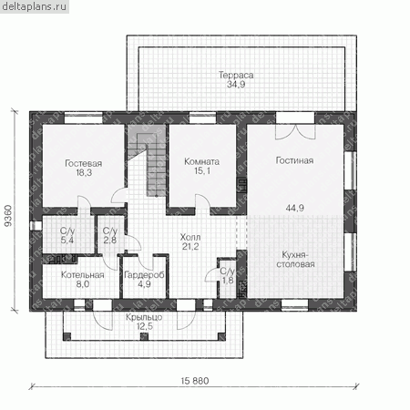 Проект V-198-1K - 1-й этаж