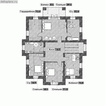 Проект G-276-1K - 2-й этаж